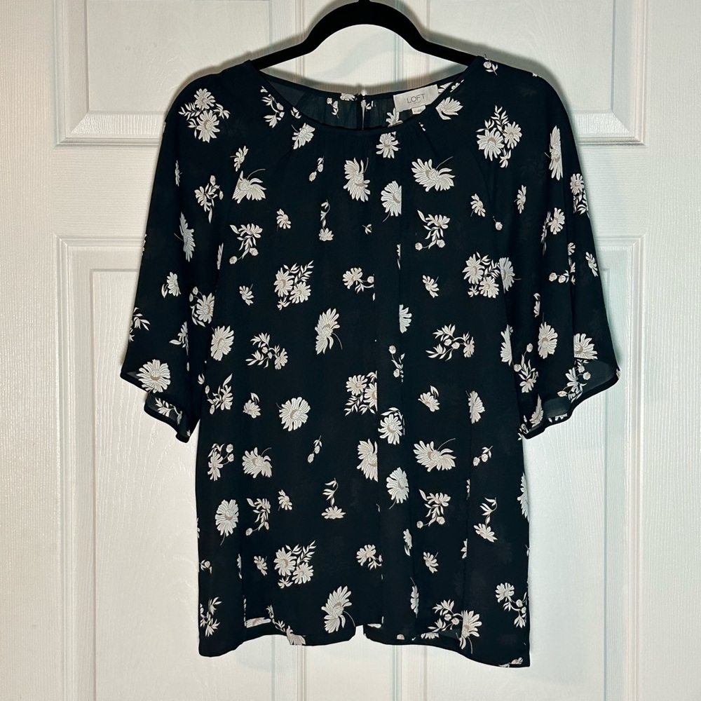 LOFT Large floral blouse